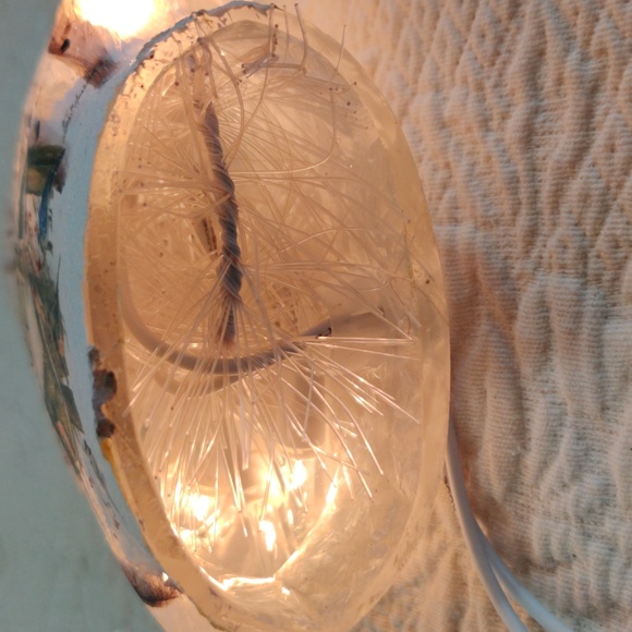 Vintage Frosted Glass Lighted Christmas Tree With Bird Houses & Dogwood - Picture 8 of 11